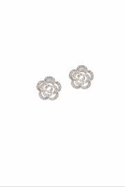  Pave Rose Earring