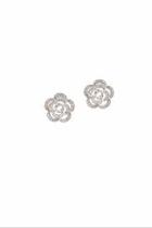  Pave Rose Earring