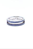  Sense Silver-blue Double Ring
