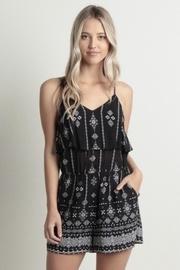  Printed Black Romper