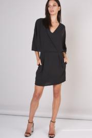  Deep V Wing Sleeve Dress