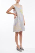  V-neck Dress Grey