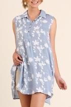  Embroidered Collared Dress