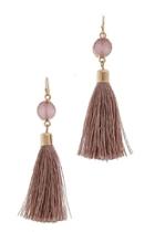  Stone Pink Tassel-earrings