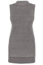  Grey Sleeveless Turtleneck