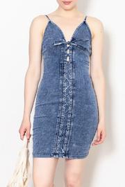  Tie Up Denim Dress