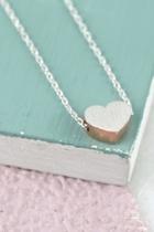  Brushed Heart Necklace