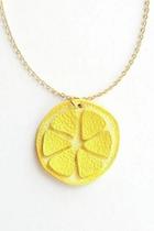  Leather Lemon Necklace