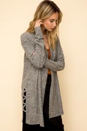  Lattice Detailed Brushed Cardigan
