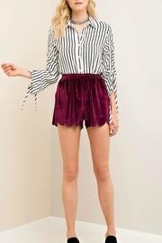 Burgundy Scallop Shorts