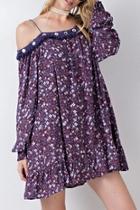  Boho Vintage-violet Dress
