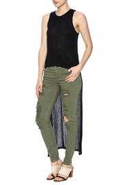  Ribbed High-low Top