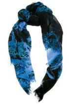  Blue Watercolor Scarf