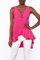  Hot Pink Peplum Top