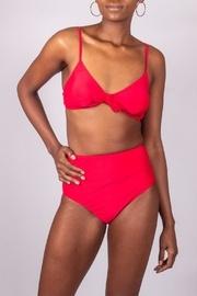  Red High-waisted Bikini