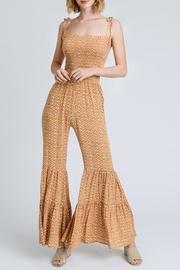  Printed Smocked Jumpsuit