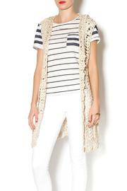 Rosette Crocheted Vest