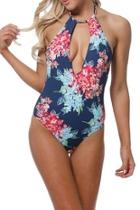  Floral Cutout One-piece