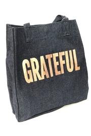  Upright Bag: Denim With Rose Gold Grateful Tote