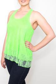  Lime Ruffle Tank
