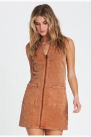  Foxy Zip Corduroy Mini Dress