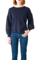  Pleated Sleeve Sweater