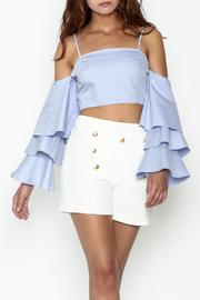  Tiered Ruffle Sleeve Crop