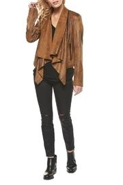  Suede Open-draped Jacket