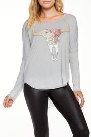 Floral Cow Skull Tee