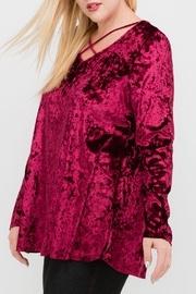  Burgundy Velvet Tunic