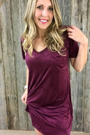  Burgundy Suede Dress