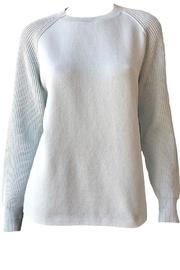  Ribbed Raglan Crewneck
