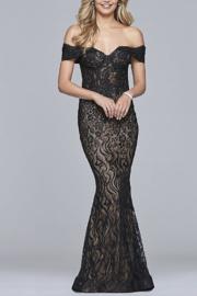  Long Lace Off-the-shoulder Dress