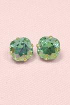  Green Crystal Studs