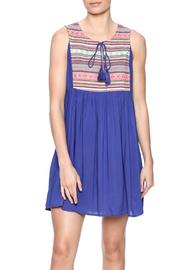  Blue Tribal Peasant Dress