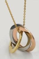  Tri-color Ring Necklace