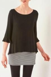  Stripe-trim Fooler Tunic