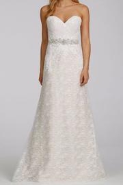  Strapless Lace Gown