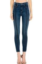 Front-seam Skinny Jeans