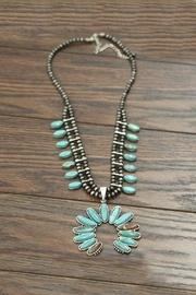  Full-squash Blossom-natural Turquoise-necklace