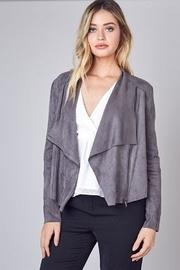  Suede Drape Jacket