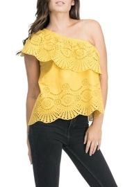  Asymmetric Eyelet Top