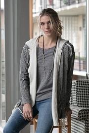  Charcoal Rouched Hoodie