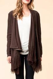  Zipper Fringe Cardigan