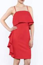  Red Side Fall Dress