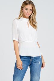  Keyhole Peplum Blouse