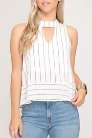  Pinstripe Choker Tank