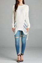  Long Distressed Sweater