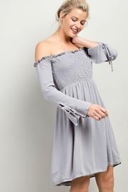 Smocking Off-shoulder Dress