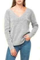  V-neck Gray Sweater